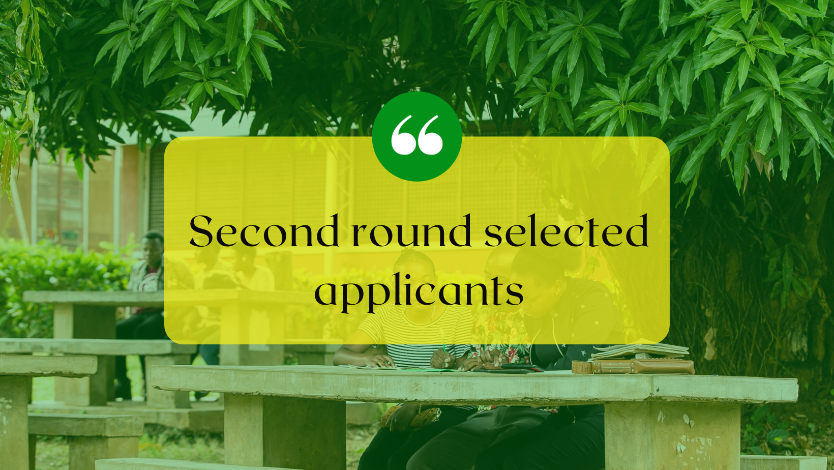 Second round selected applicants 2023/24